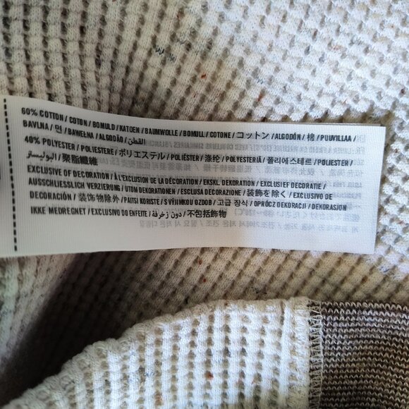 Abercrombie & Fitch Muscle Thermal Waffle Knit Long Sleeve T-shirt Large - Picture 8 of 8